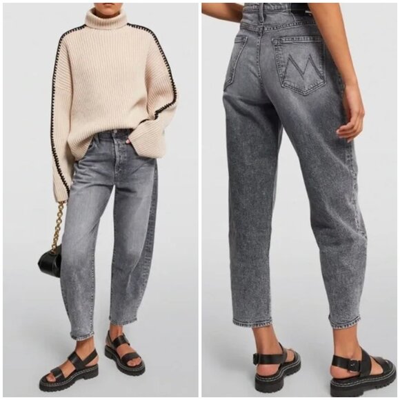 💕MOTHER SUPERIOR💕 The Curbside Ankle Jeans ~ Dancing Shadow Grey 29 NWOT - Picture 1 of 16